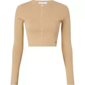Image of Calvin Klein Jeans Hook & Eye Cardigan - Beige