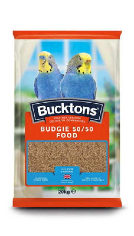 Image of Bucktons Budgie 50/50 Bird Food 20kg Multi unisex