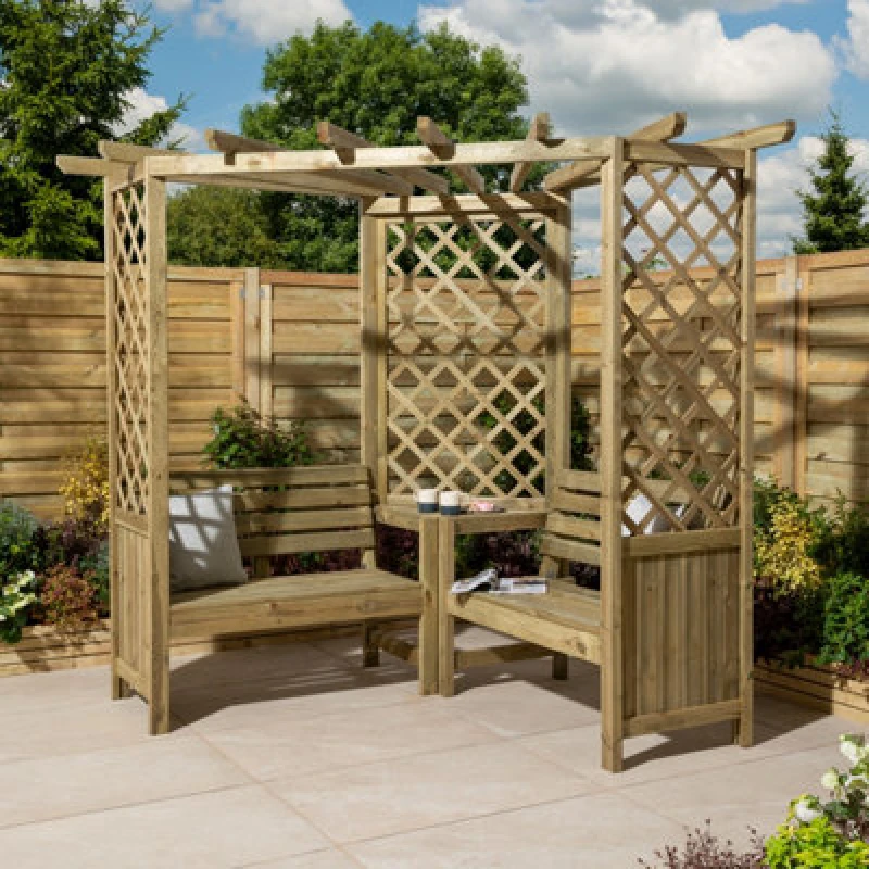 Image of Rowlinson Pemberley Corner Arbour, Brown PERPEMCOR
