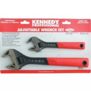 Image of Kennedy-Pro 8"/12" Soft Grip Phosphate Finish Adjustable Wrench Set