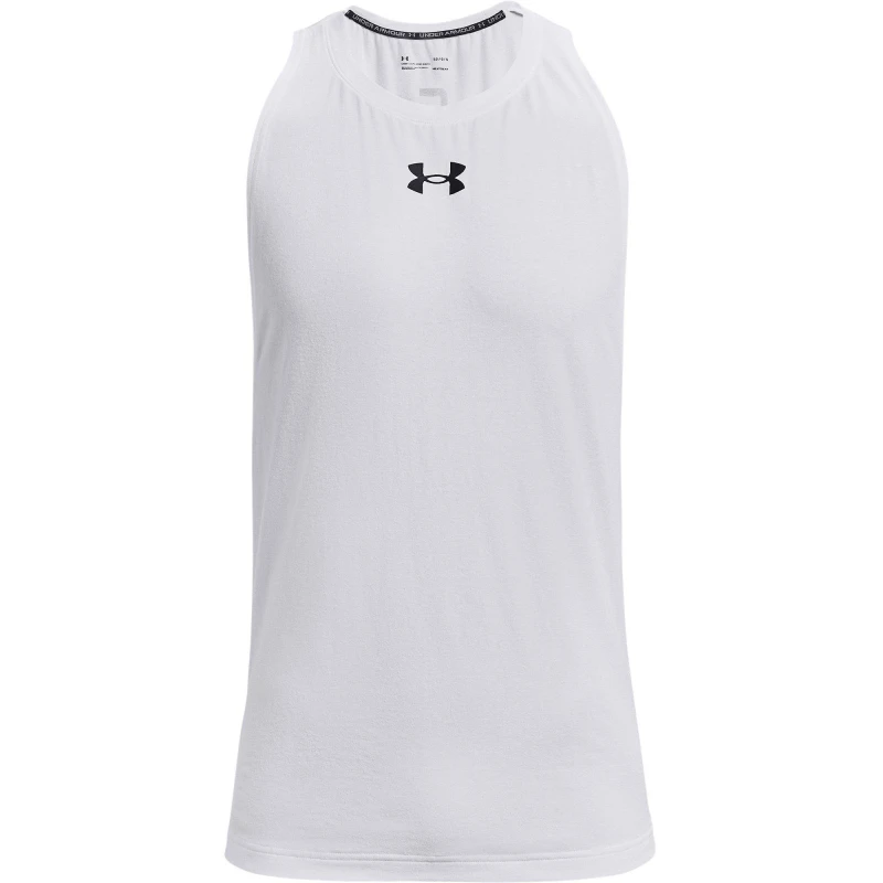 Image of Under Armour Baseline Tank Top Mens White/Black male S
