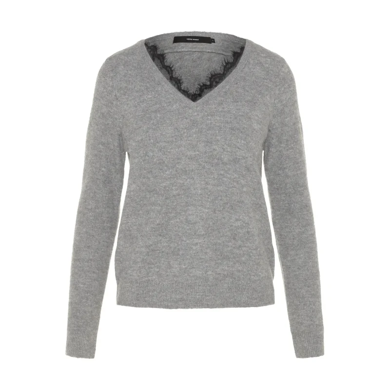 Image of Vero Moda V-neck sweater For Her Vero Moda Vmiva Gris Female XS