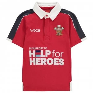 Image of VX-3 Help For Heroes Wales Rugby Shirt Juniors - Red