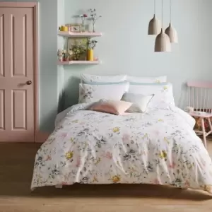 Image of Cath Kidston Pembroke Rose Duvet Set, Single, White