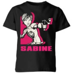 Image of Star Wars Rebels Sabine Kids T-Shirt - Black - 3-4 Years