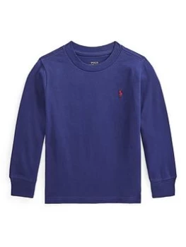 Image of Ralph Lauren Boys Long Sleeve T Shirt - Blue Size 8 Years=S