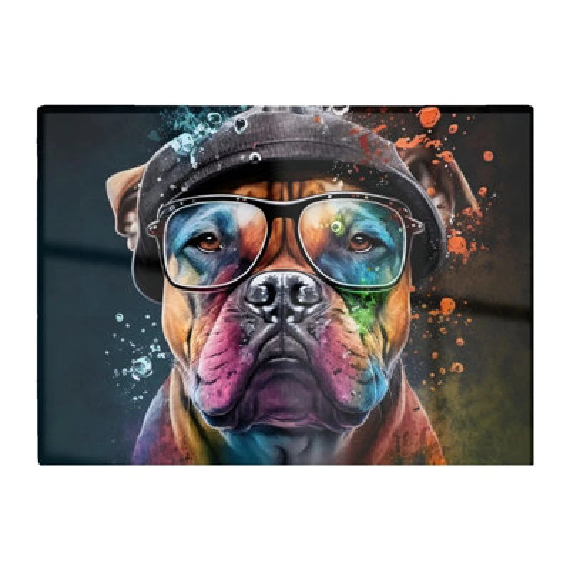 Image of Warren Reed Designer Staffordshire Bull Terrier Dog Splashart Chopping Board