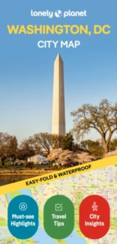 Image of Lonely Planet Washington DC City Map : Durable, Waterproof, Easy-Fold Planning Map with Attractions & Walking Tours Sheet map, folded