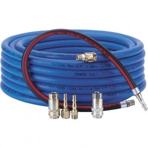 Image of Draper Heavy Duty Airline and Connector Kit 15.2m 10mm