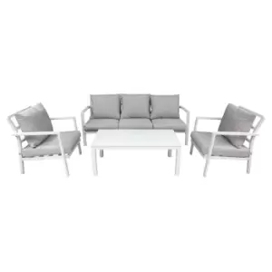 Image of Dellonda Kyoto 4pc Aluminium Outdoor Garden Sofa Arm Chair Coffee Table Set DG52