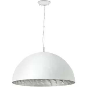 Image of Faro Magma-Q - 3 Light Dome Ceiling Pendant Silver, White, E27
