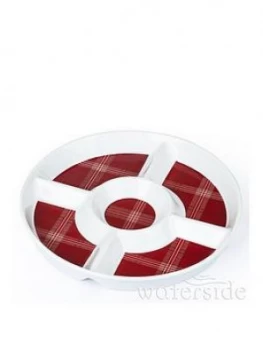 Image of Waterside Set Of 2 Highland Tartan Round Chip & Dip