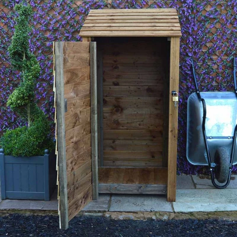 Image of Rutland County Garden Furniture Ltd Burley 6ft Tool Store - L80 x W89.5 x H181cm - Rustic Brown Brown Unisex