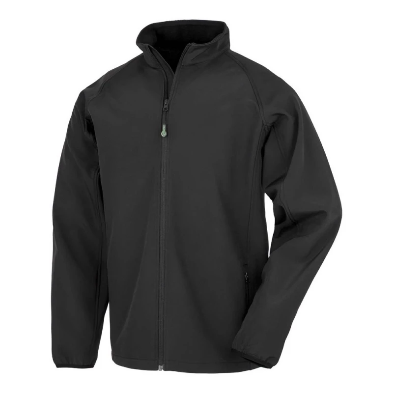 Image of Result Double Layered Printable Soft Shell Jacket in Black Size: 11-12 Years Black Unisex 11-12 Years