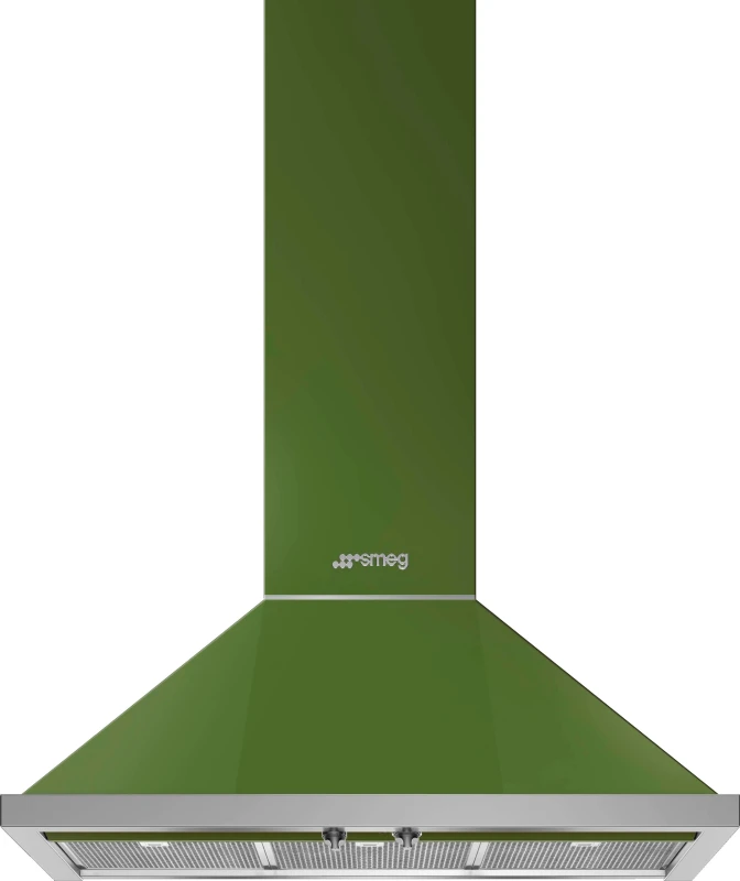 Image of Smeg Portofino KPF9OG 90cm Chimney Cooker Hood - Olive Green