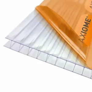 Image of Axiome Clear 10mm Twinwall Polycarbonate Roofing Sheet - 690 x 2000mm