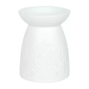 Image of White Ceramic Mandala Oil Burner