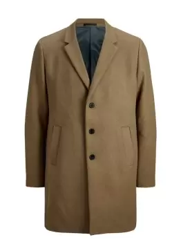 Image of JACK & JONES Recycled Wool Blend Coat Men Beige