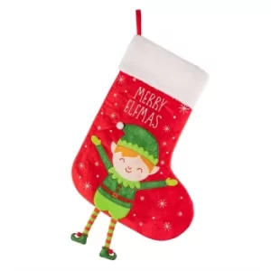 Image of Elf with Dangly Legs Stocking
