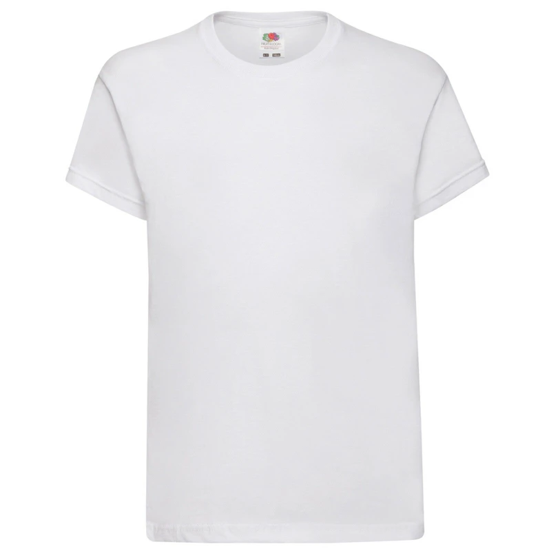 Image of Fruit of the Loom Original Short Sleeve T-Shirt in White Size: 12-13 Years White Unisex 12-13 Years
