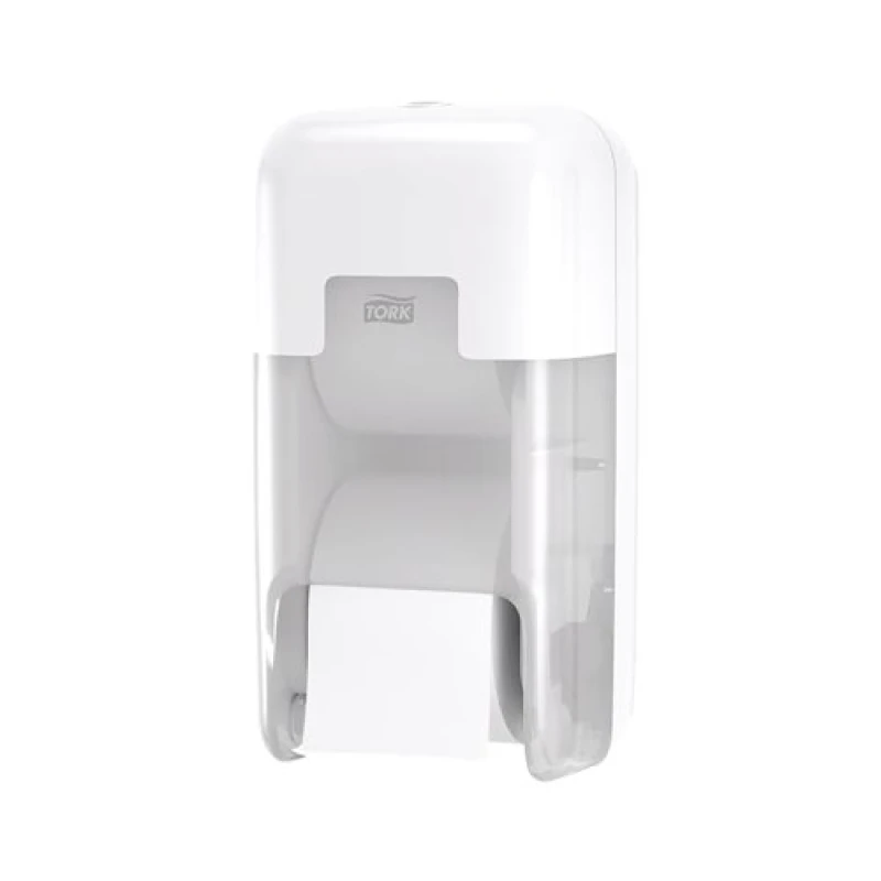 Image of Tork OptiServe Coreless 2-Roll Toilet Roll Dispenser White 558041