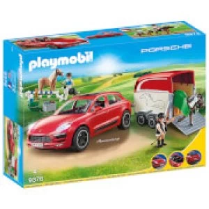 Image of Playmobil Porsche Macan GTS with Horse Trailer and Retractable Winch (9376)