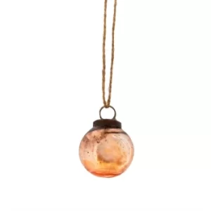 Image of Copper Vintage Glass Bauble Small