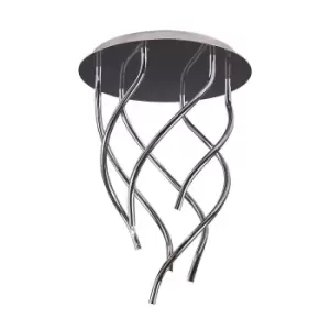 Image of Aire Ceiling Round 6 Light G4 Vertical Arms, Polished Chrome, NOT LED/CFL Compatible