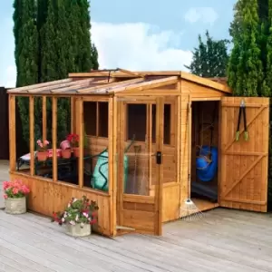 Image of 82 x 4'4 (2.49x1.32m) Mercia 84 Wooden Lean-To Greenhouse