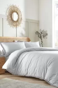 Image of 'Claire' 100% Cotton Relaxed Look Duvet Cover Set