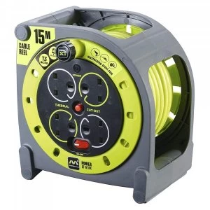 Image of HMU15134SL-PX 15m 4 Gang Case Extension Lead