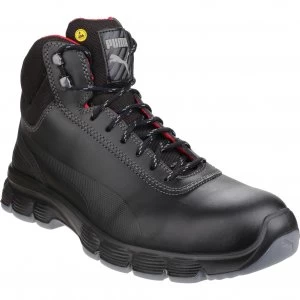 Image of Puma Mens Safety Pioneer Mid Safety Boots Black Size 12