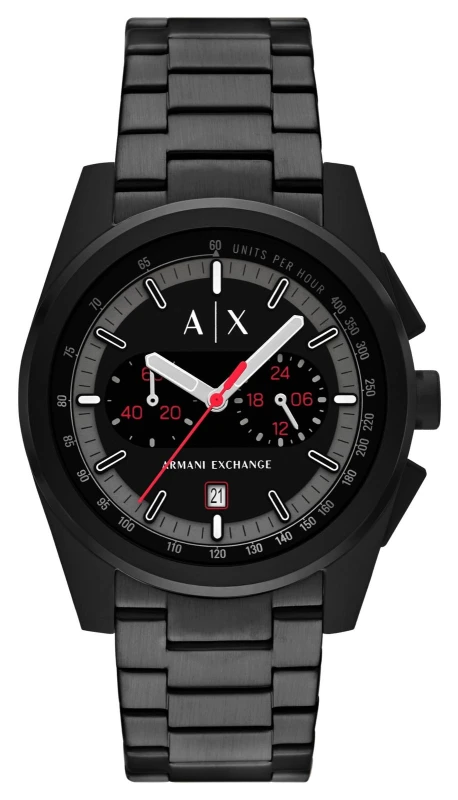 Image of Armani Exchange AX2864 Parker Chronograph Black IP Bracelet Watch - W65490