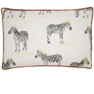 Image of Furn Jukani Cushion Cover (One Size) (Rust/Cream/Black) - Rust/Cream/Black