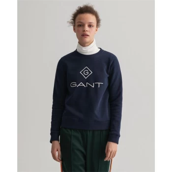 Image of Gant Lock Up Sweatshirt - Evng Blue 433