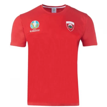 Image of UEFA Euro 2020 Wales T Shirt Mens - Red
