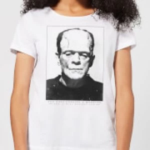 Image of Universal Monsters Frankenstein Portrait Womens T-Shirt - White - M