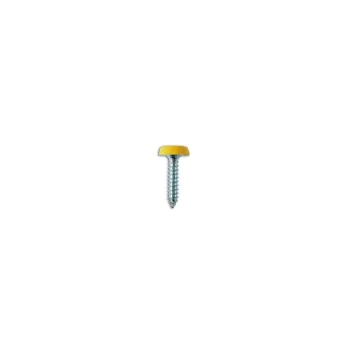 Image of Number Plate Screws - Yellow Polytop - 4.8mm x 24.0mm - Pack Of 100 - 31547 - Connect