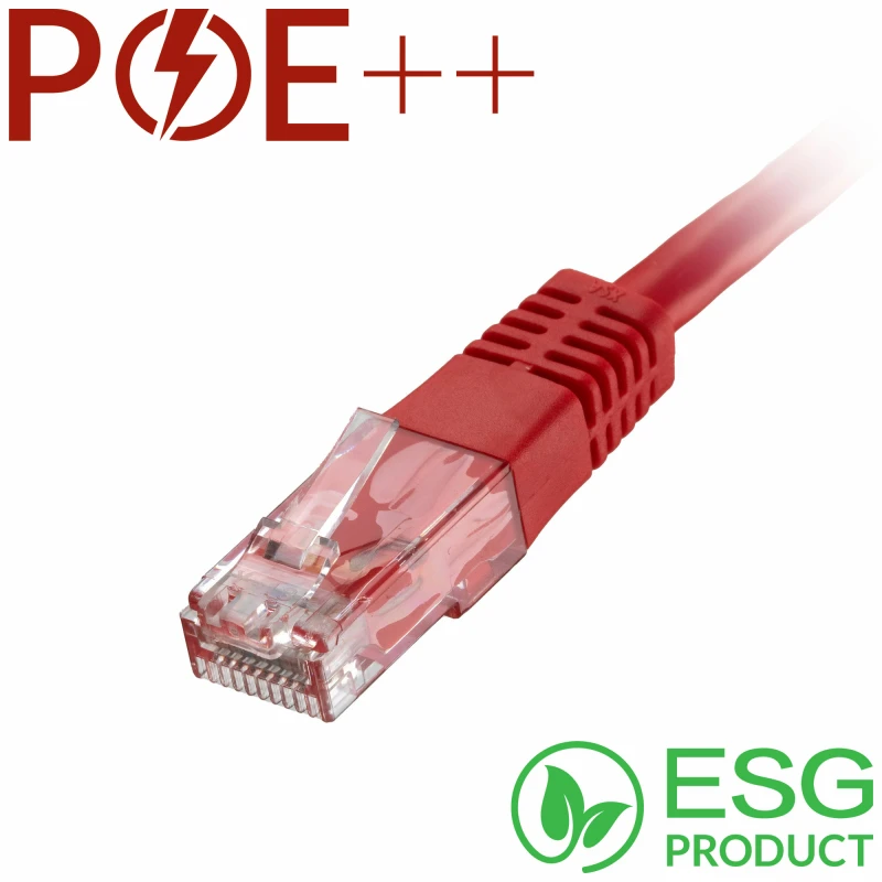 Image of Cablenet Cablenet 0.3m Cat6 RJ45 Red U/UTP PVC 24AWG Flush Moulded Booted Patch Lead (PK 100) 60-2003B