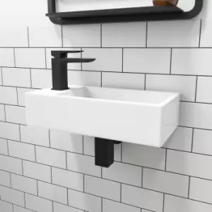 Image of Cloakroom Wall Hung Basin Left Hand 405mm - Detroit