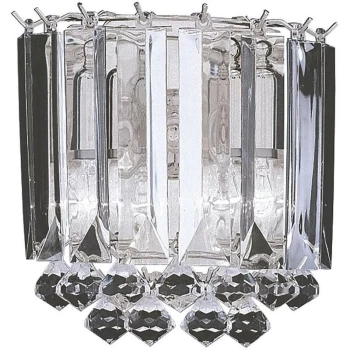 Image of Searchlight Sigma - Indoor Wall 2 Light Chrome, E14