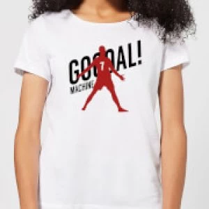 Image of Goal Machine Womens T-Shirt - White - 3XL