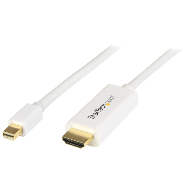 Image of StarTech 6 Feet2m Mini Displayport To HDMI Converter Cable 4K white