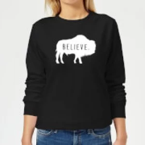 Image of American Gods Believe Buffalo Womens Sweatshirt - Black - 5XL