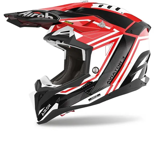 Image of Airoh Aviator 3 League Red Offroad Helmet XL