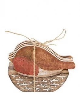 Image of Sass & Belle Robin In Bird Nest Coasters Set Of 4