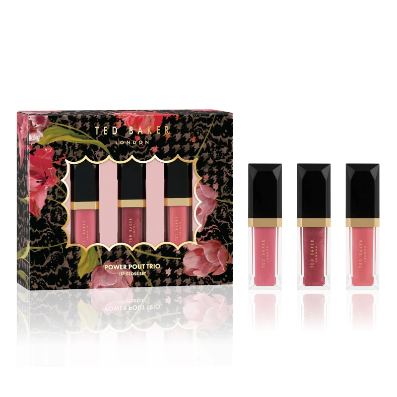 Image of Ted Baker Power Pout Trio Lip Gloss Gift Set 3 x 4.34ml Lip Gloss
