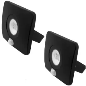 Image of 2x Outdoor Slim 10W LED Floodlight PIR Motion Sensor Security IP65 Waterproof