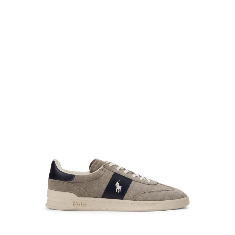 Image of Polo Ralph Lauren Heritage Aera Trainers - Grey Grey 6