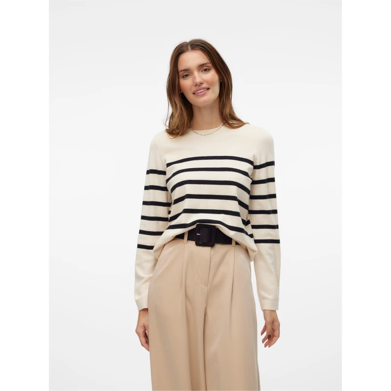 Image of Vero Moda Saba Stripe Jumper - Cream Cream 8